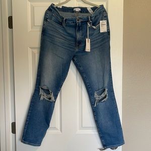 Good American Good Legs Ripped Jeans 14/32 Skinny Cigarette Jeans